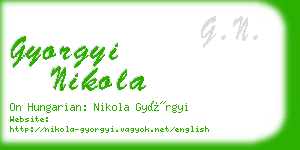 gyorgyi nikola business card